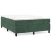 3144678 vidaXL Lit à sommier tapissier et matelas Vert foncé 140x190cm Velours