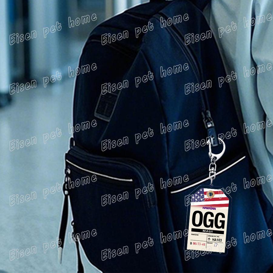 Plane Ticket Koffer Keyrings for Accessories Bag Key Chain Ring Jewelry Fans Gifts Travel Country Label Keychain Llaveros