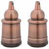 Lamp Holders 2 pcs Red Bronze E27