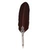 Vintage Feather Dip Pen Writing Calligraphy Quill Pen Set in Gift Box (Brown)