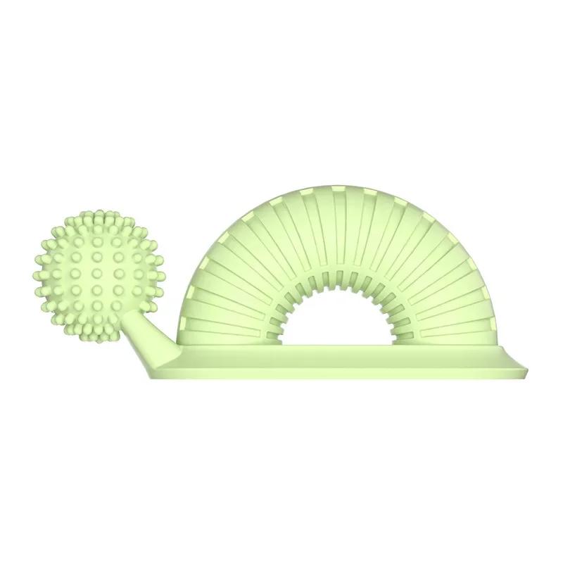 

1PC Dog Chewing Toy Cute Snail Shaped Small Dog Foraging Rubber Puppy Teething Bite Resistant Dog Toy Pet Training Toy зелёный