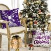 Pillow Cover Christmas Purple Simple Print Home Sofa Cushion Cover Pillow Cover