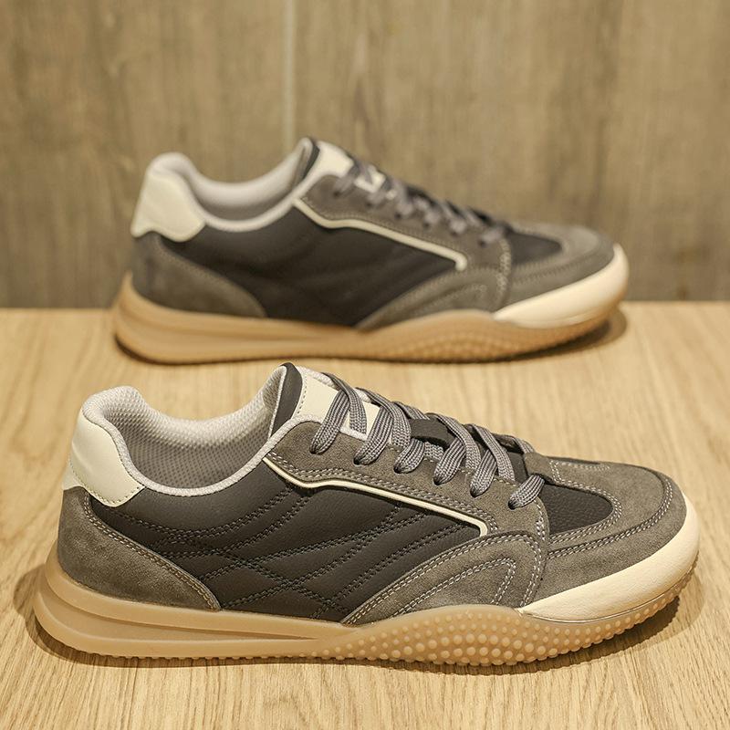 Autumn black leather sports Forrest Gump board shoes soft sole non-slip casual moral training shoes