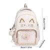 Preppy Style School Backpack Kitten Students School Bag Shoulder Bag Cartoon Cat Backpack  Outdoor