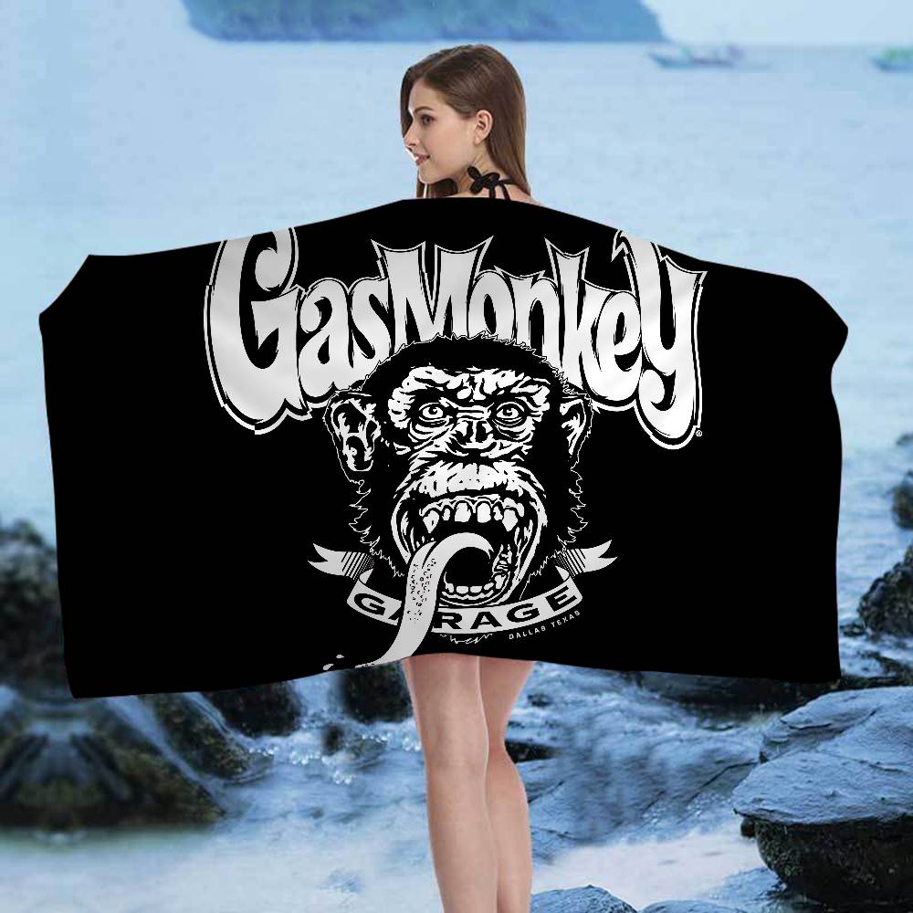 G-Gas M-MonkeyS Garage Beach Towel Colorful Bath Towels for Girl Microfiber Quick Dry Custom Sand Free Beach Yoga Spa Gym Pool
