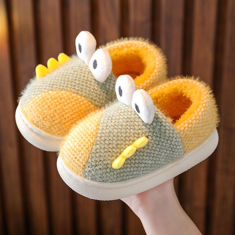 Kinder Cartoon Winterschuhe - Rutschfeste Hausschuhe für Jungen & Mädchen mit Samt, Eltern-Kind-Passform