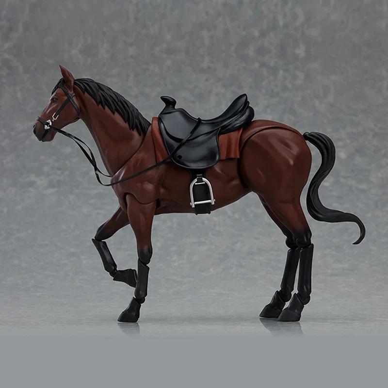 Cartoon 1/12 Horse Figure Figma Anime Action Animal Movable Horse Statue Collectible Model Dolls Desktop Decoration Gift Boy Toy