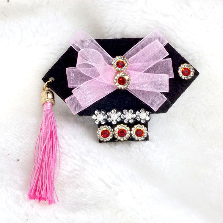 Handmade Plaid Frog Hair Clip for Pets - Suitable for Dogs like Yorkshire, Maltese, Shih Tzu