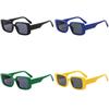 Retro Square Black Sunglasses With Grey Lenses Uv400 For Outdoor Sports