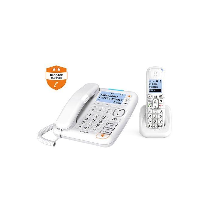 Téléphone fixe avec fil Alcatel XL785 Combo Blanc