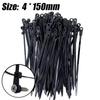 300/100PCS Screw Hole Cable Ties Self Locking Nylon Cord Straps Fastening Loop Reusable Fixed Cables Zip Tie Office Organizer