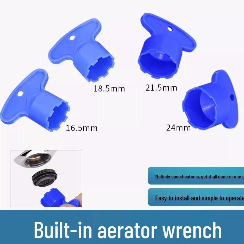 Faucet Spout with Built-in Aerator and Hidden Filter, Includes Disassembly Tool