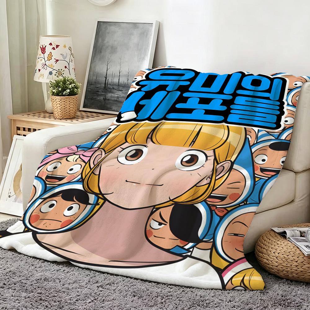 Comic Y Yumi's C Cells Throw Flannel Throw Blanket Suitable for Sofa Living Room Bedroom