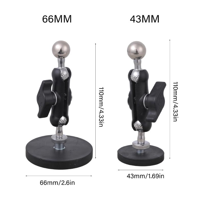 Base de Placa Adaptadora Magnética Universal de 1/4 de Polegada Base de Montagem com Articulação Esférica de 17 mm Para Tripé de Câmera Suporte de Telefone Equipamento de Fitness