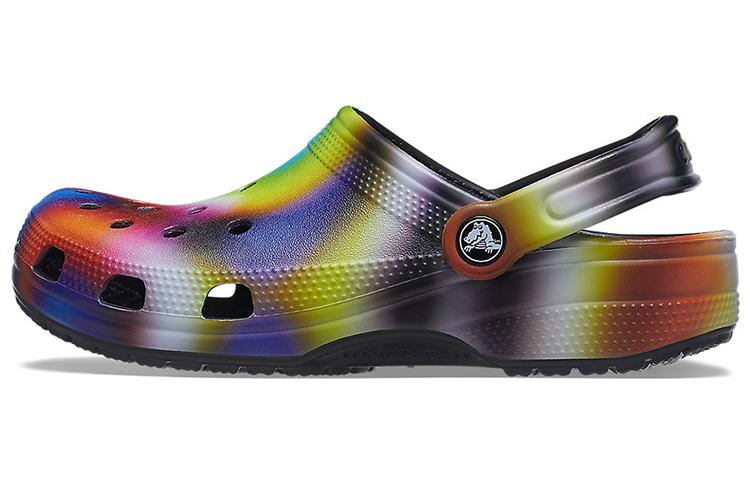 Crocs Яркие Crocs Пляжные Унисекс Мульти Цвет Черный Сандалии 207556-0C4 45-46