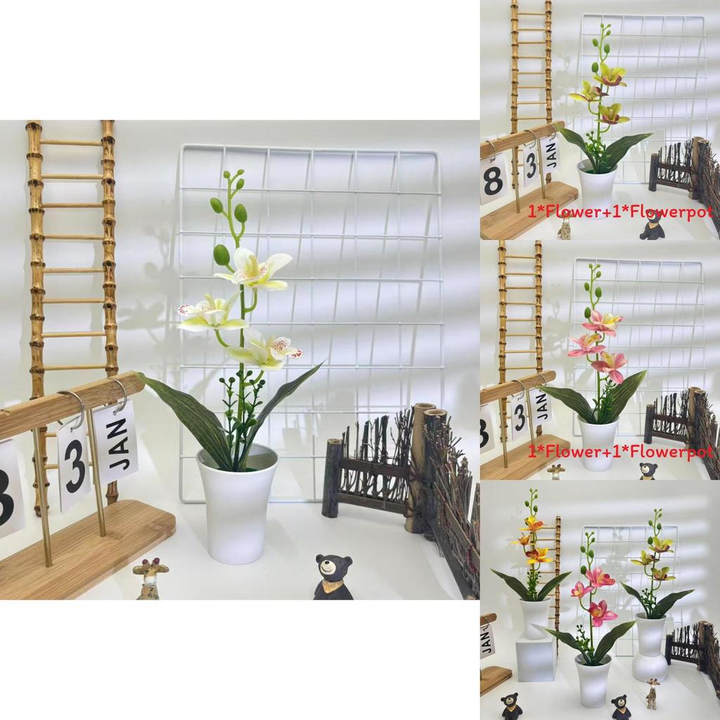 Orchid Artificial Plant For Wedding Decor With Realistic Design For Photography And Home Display