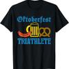 Oktoberfest Triathlete Beer Wurst Pretzel Funny German T Shirt