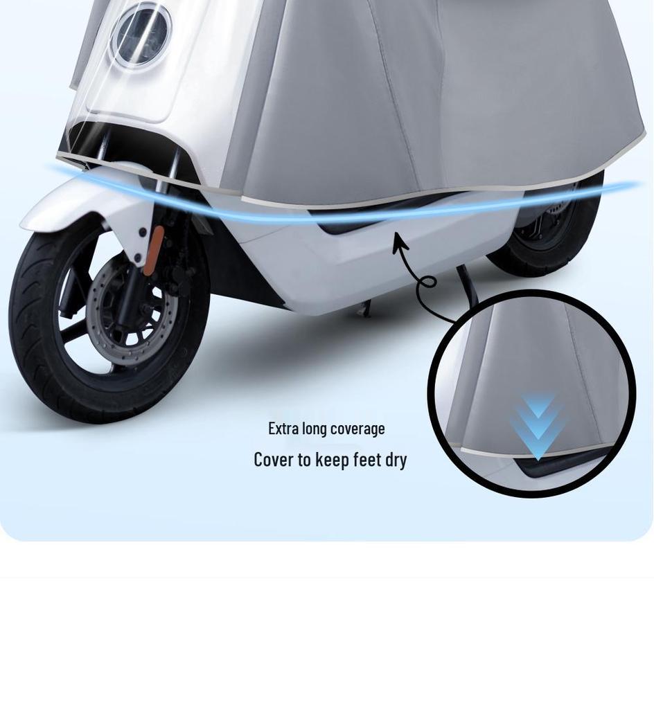 Unisex Electric Car Raincoat: Long, Full-Body, Extra Thick, Waterproof Poncho for Motorcycle Use