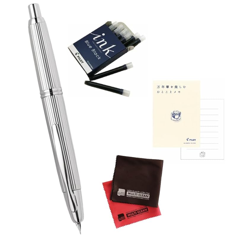 

pilot fountain pen capless stripe fine print FC-3MS-S-F 4 piece set