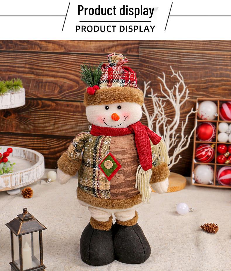 Jingchen Christmas Telescopic Doll: Santa Claus & Snowman Window Display Ornament