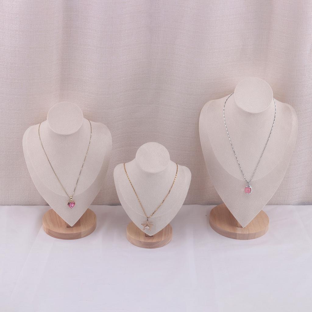 Velvet Portrait Necklace Display Pendant Organizer Jewelry Display Stand Jewelry Mannequin Bust Necklace Pendant Window Display