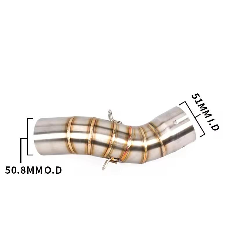 Per Kawasaki Z900 2017-2025 Z 900 Sistema di Scarico per Moto Slip-On da 51MM Tubo di Collegamento Coda Media Con Terminali Silenziatore Argentati