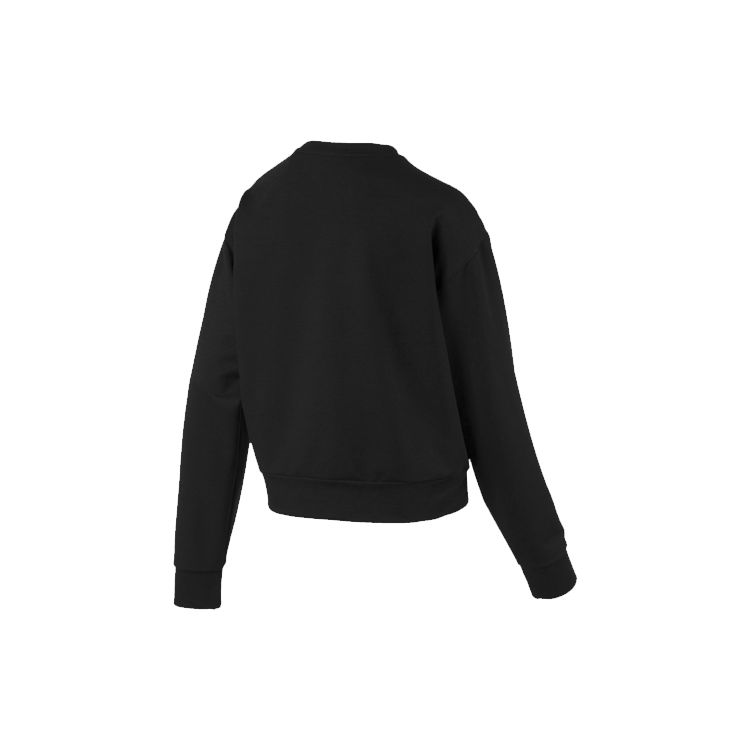 Puma Casual Sports Breathable Round Neck Long Sleeve Sweatshirt Women Tops Black 581027-01