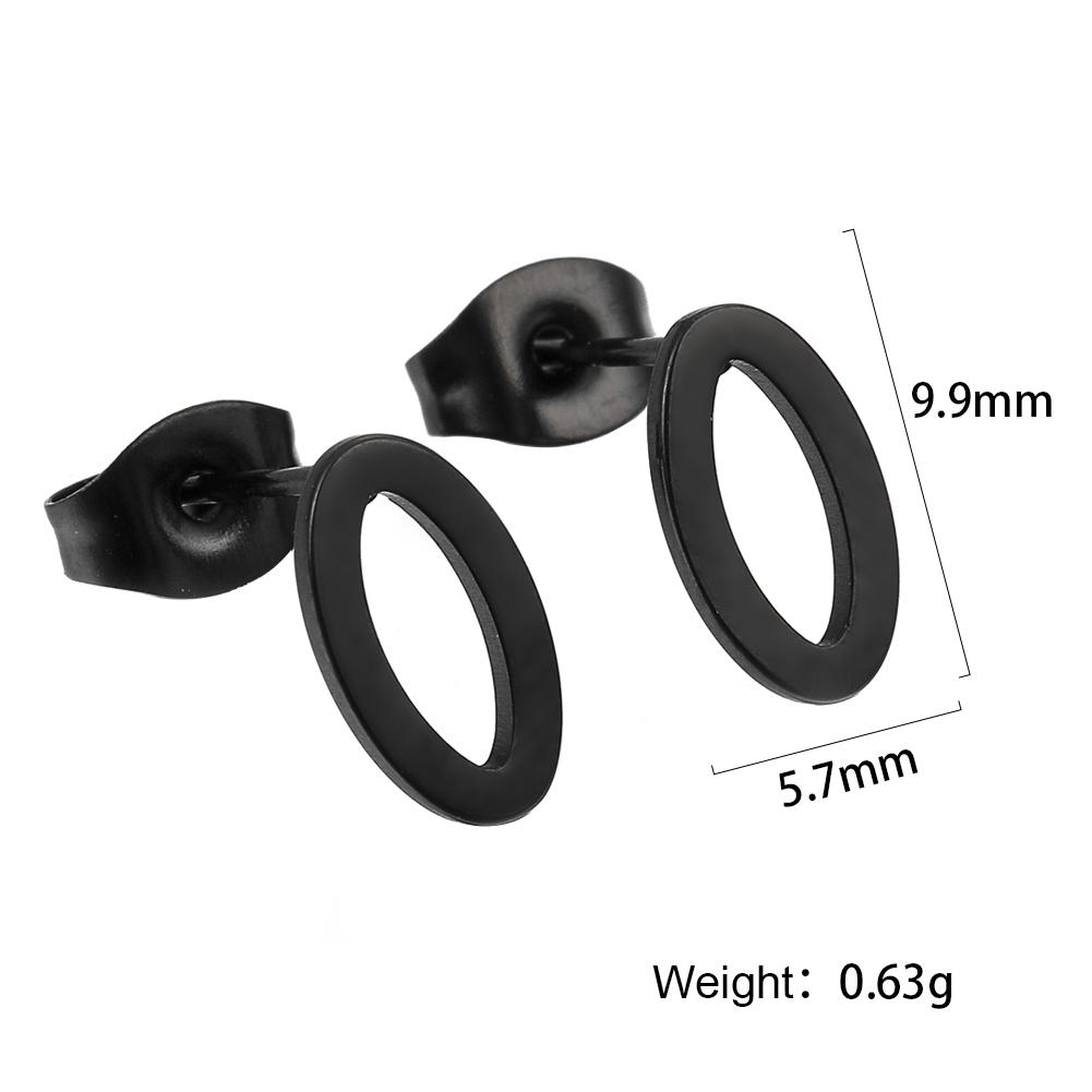 Geometric Stud Earrings Women Stainless Steel Round Square Oval Hexagon Star Triangle Rectangle Trend Jewelry Gifts