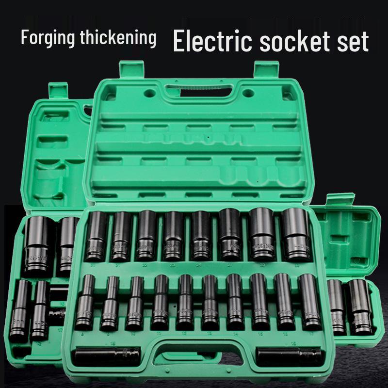 Royal Electric Wrench & Socket Set: Air Impact Wrench, Hex Socket, Hand Drill, Air Screwdriver, Auto Repair (8-32)