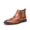 Stivaletti Chelsea da Uomo Designer Alta Qualità Scarpe in Pelle da Uomo Moda Stile Britannico Scarpe Alte da Uomo Comfort Stivaletti alla Caviglia Business
