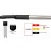 1/2pcs DS18B20 Temperature Probe Temperature Sensor 1M/2M/3M Waterproof DS 18b20 Stainless Steel Package 18B20 100cm/200cm/300cm
