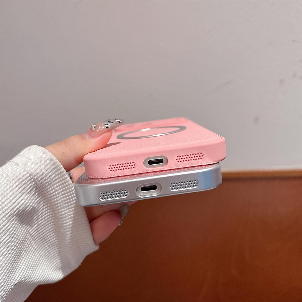 For iPhone 17 Pro Case PU Leather + PC + TPU Precise Cutout Phone Cover Compatible with MagSafe