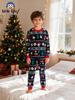 European Autumn/Winter Children's Christmas Pajama Set - Round Neck, Tight-Fit, Two-Piece 