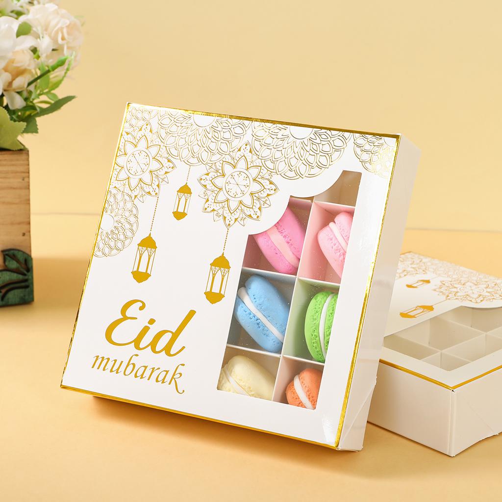 Eid Mubarak Cake Box Cookie Dessert Box Ramadan Decoration for Home 2025 Ramadan Kareem Islam Muslim Party Supplies Eid Al-fitr