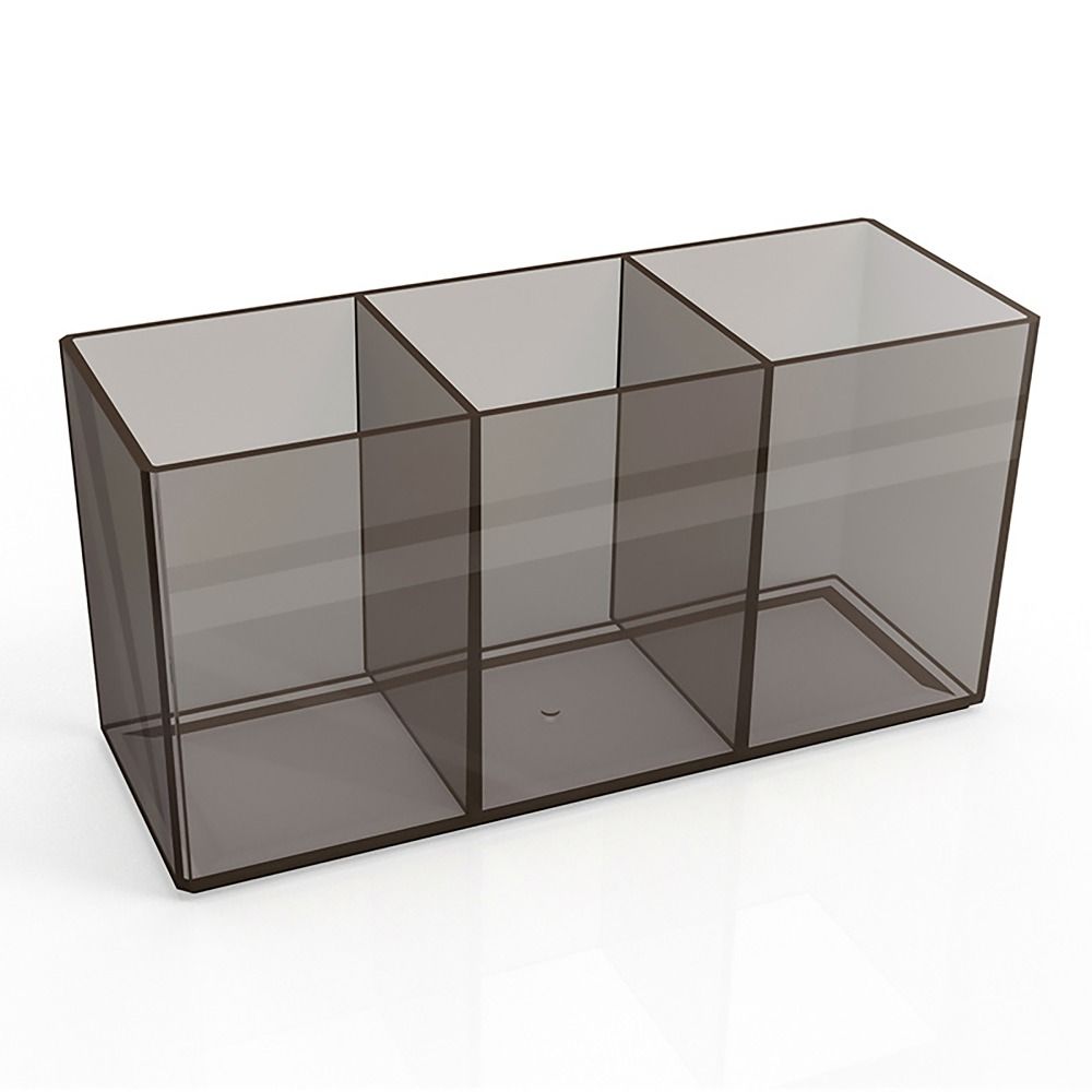 3 Grids Pen Holder Large Capacity Pencil Container Specical Design Pen Storage Box Office