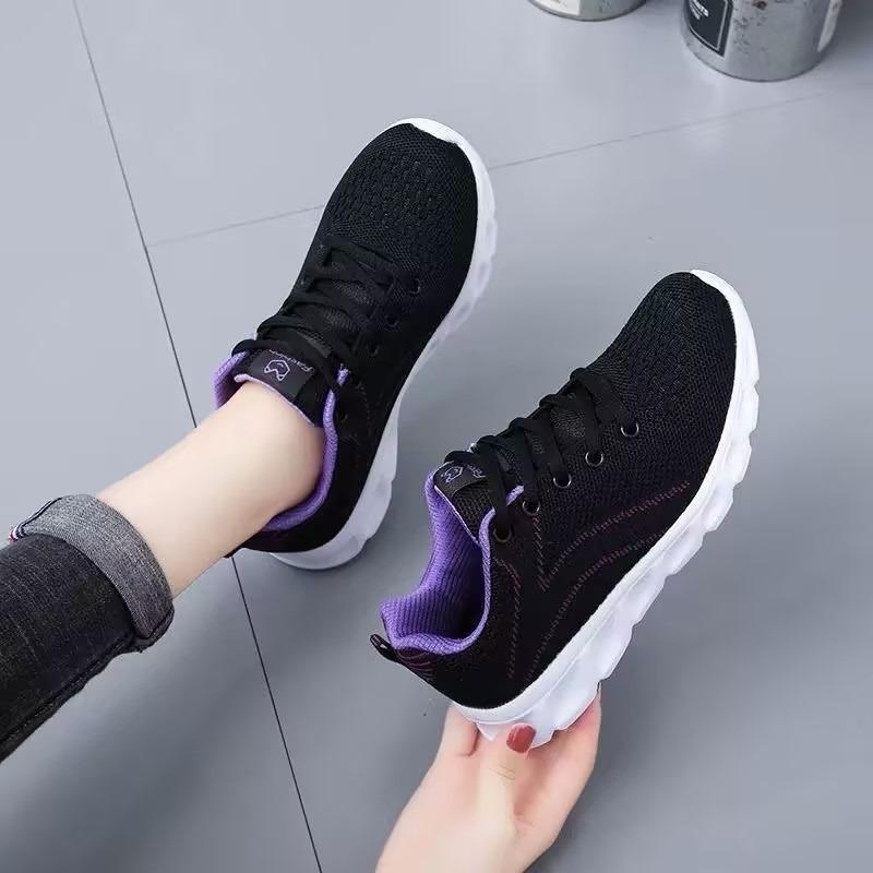 Damen Rutschfeste Langlebige Küchen-Sneaker Schwarz Arbeitsschuhe Komfort Freizeitschuhe