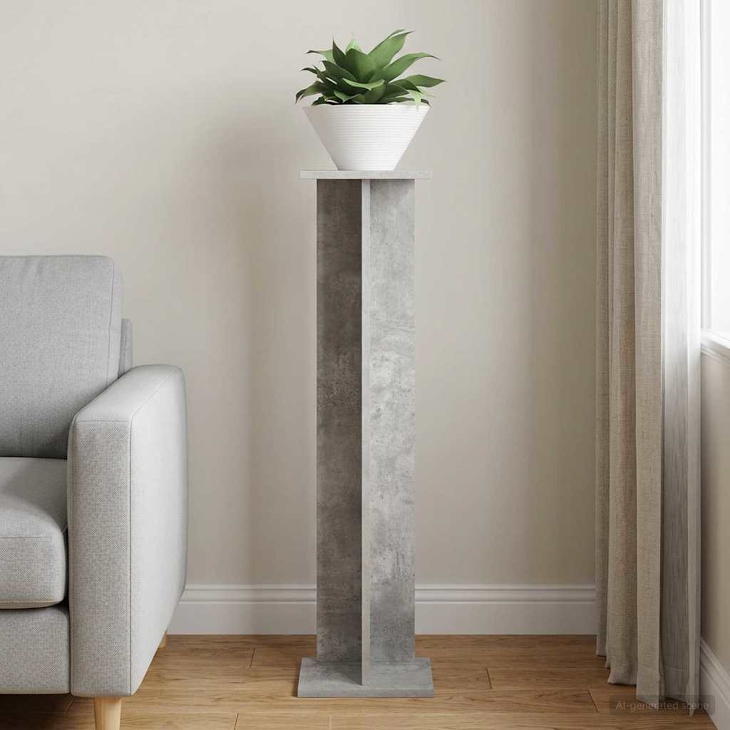 Plant Stand Concrete Grey 25 x 25.5 x 100.5 cm Particleboard