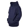 Men's Fashion Solid Color Long Sleeved Hooded Pullover With Pockets Casual Adult Sweatshirt Top