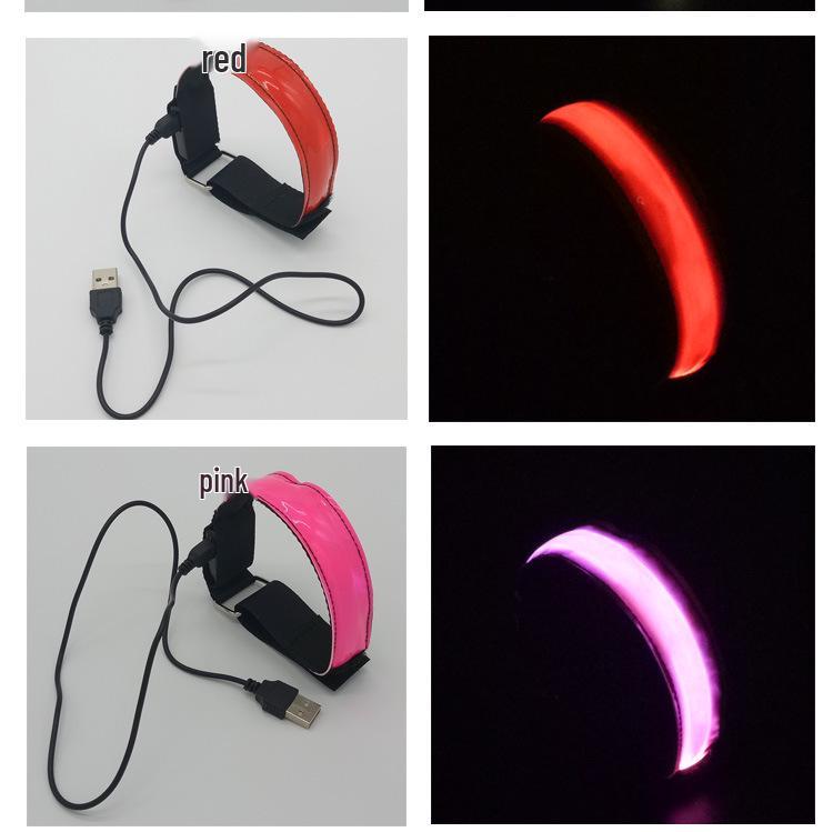 LED Illuminated Armbands & Reflective Wristbands for Night Running and Outdoor Sports