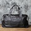 NZPJ Vintage Leather Men Travel Bag Natural Cowhide Handbag Casual Shoulder Messenger Computer  Bag Large Capacity Luggage Bag