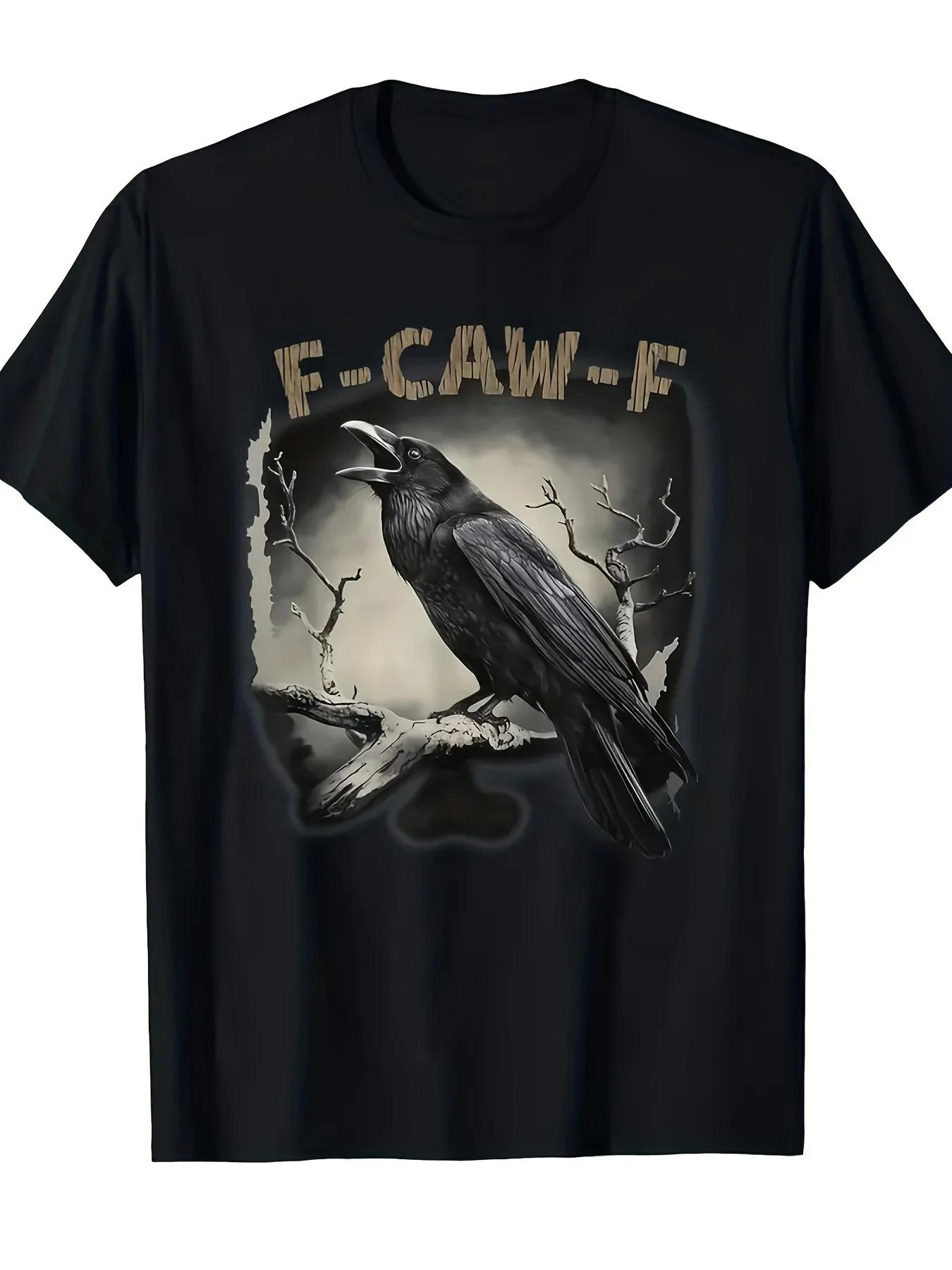

Мужская забавная футболка с узором вороны - Футболка с дизайном F-CAW-F Смеющаяся птица, Юмористический подарок, Энтузиаст комедии - Мужская летняя дач... S разноцветный