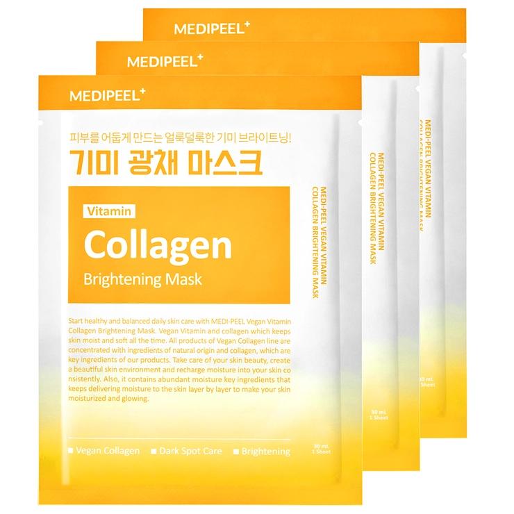 MEDIPEEL Vegan Vitamin Collagen Brightening Mask 30 Sheets Set (30ml Each)