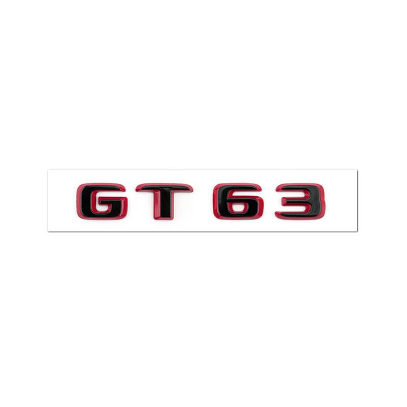 Suitable for Mercedes Benz Rear Letter Sticker C63S GT63S S63LGLE53 SL63S Modification W205 W206 C190 X290 W167 Black Red Versi