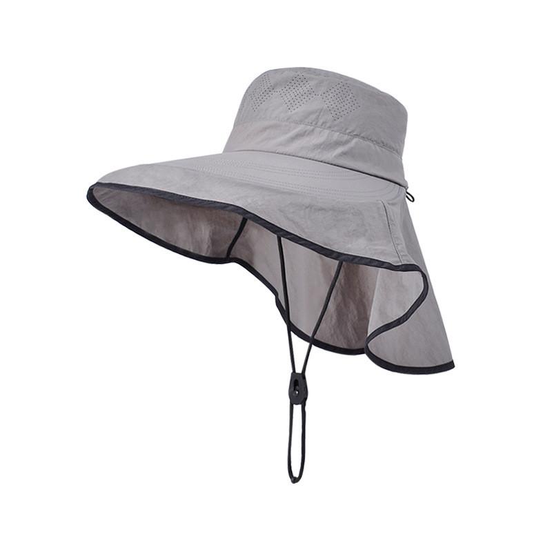 Summer Outdoor Sun Hat With Wide Brim And Neck Shield For Men Women