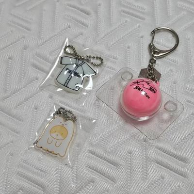 EXO Baekhyun Keyring Set (Signed Ball, Uniform, Fur)