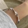 100% Solid 925 Sterling Silver Retro Bracelet for Women Men Vintage Handmade Twist Simple Bracelet Birthday Gift