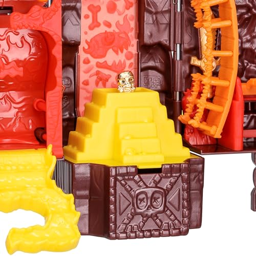 Treasure X Lost Lands Skull Island Lava Tower Micro Playset, a 15-level adventure! Survive traps and discover 2 micro-sized action figures. Will you f