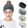 Women Warm Soft Plush Headband Woolen Yarn Knitted Headwear Hair Hoop Hairband