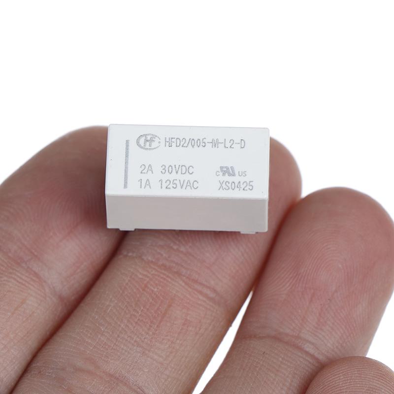5V Cewka Przekaźnik Bistabilny Latching Dpdt 2A 30Vdc 1A 125Vac Hfd2-005-M-L2-D Realy