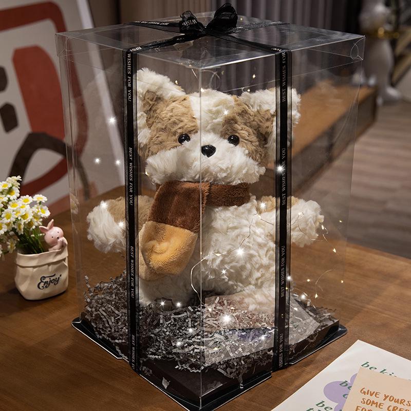 Adorable Corgi Puppy Plush Scarf Doll - Perfect Birthday Gift for Girls